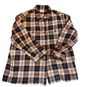 Tuckernuck Men's Cotton Button Down Shirt/Jacket.  Plaid Size XXL
